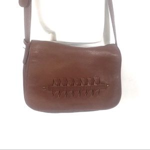Lucky Brand Saddle Boho Brown Leather Crossbody